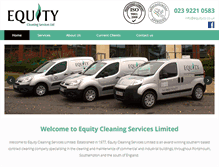 Tablet Screenshot of equitycleaningservices.co.uk